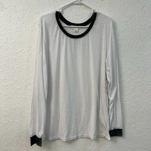 Treasure & Bond Shirt Mens Large L Crew Neck Regular Fit Cotton Long Sleeve